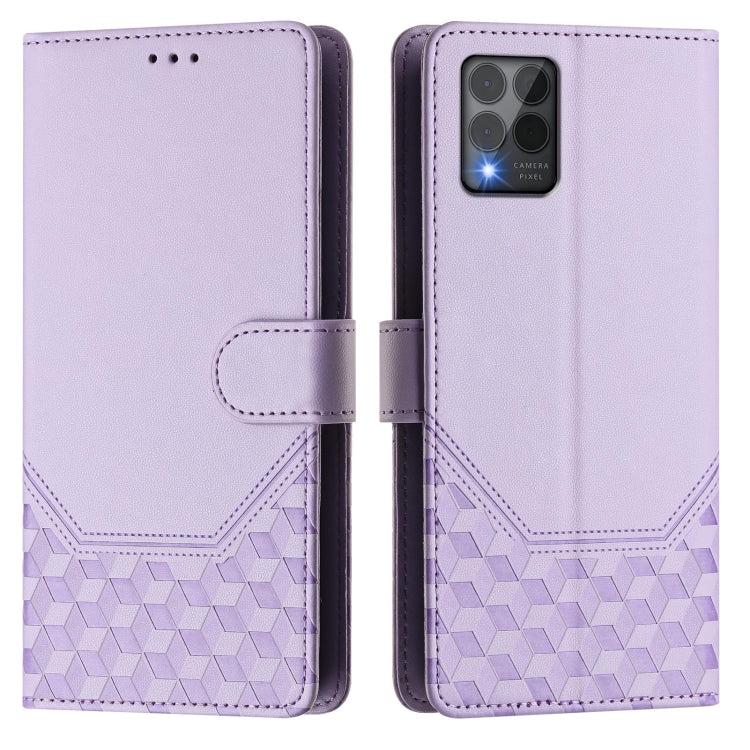 For T-Mobile Revvl 6 Pro 5G / 6x Pro 5G Honeycomb Embossing RFID Leather Phone Case