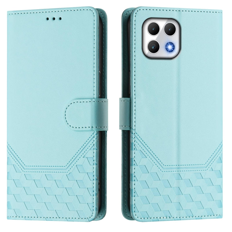 For T-Mobile Revvl 7 Honeycomb Embossing RFID Leather Phone Case