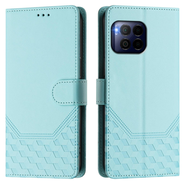 For T-Mobile Revvl 7 Pro Honeycomb Embossing RFID Leather Phone Case