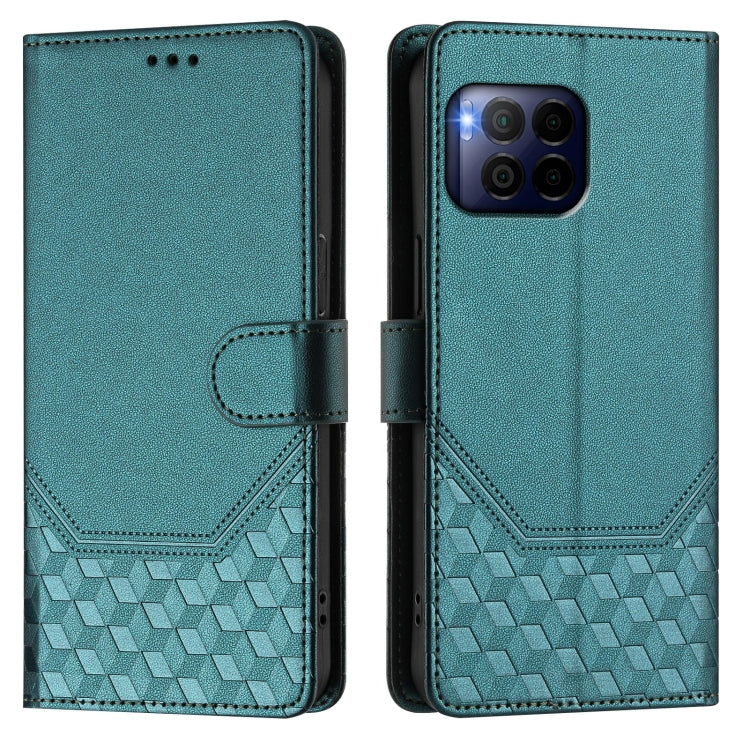 For T-Mobile Revvl 7 Pro Honeycomb Embossing RFID Leather Phone Case