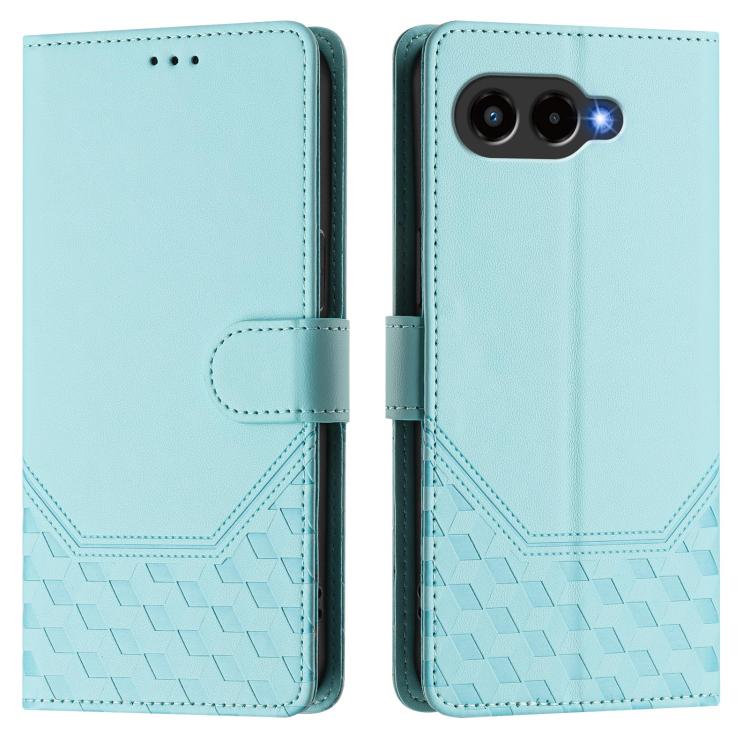 For T-Mobile Revvl 8 5G Honeycomb Embossing RFID Leather Phone Case