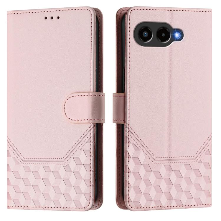 For T-Mobile Revvl 8 5G Honeycomb Embossing RFID Leather Phone Case