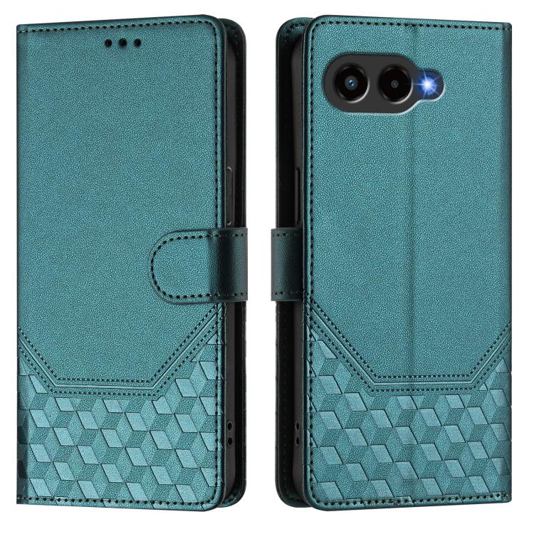 For T-Mobile Revvl 8 5G Honeycomb Embossing RFID Leather Phone Case