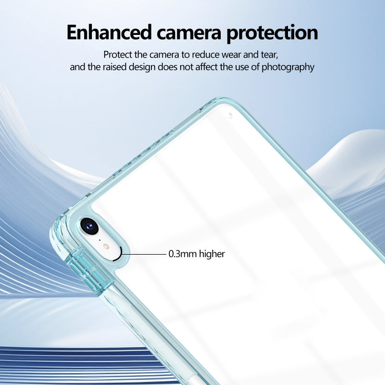 For iPad 2025 / 2022 Acrylic Hybrid TPU Tablet Case with Pen Slot