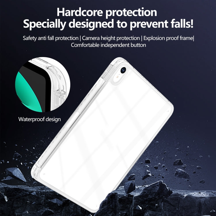 For iPad 2025 / 2022 Acrylic Hybrid TPU Tablet Case with Pen Slot