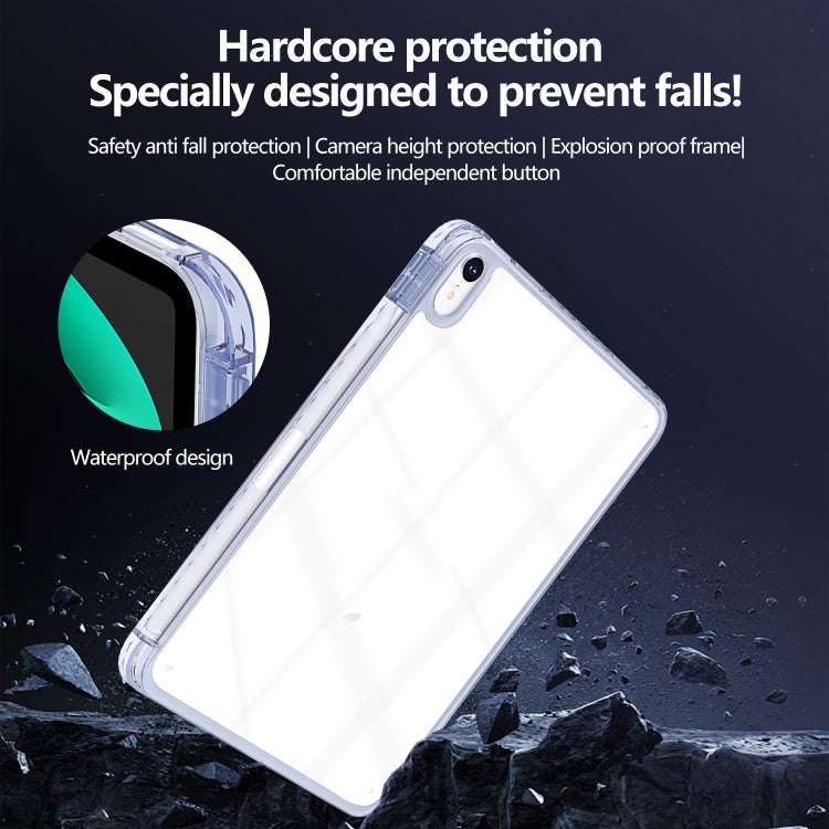 For iPad 2025 / 2022 Acrylic Hybrid TPU Tablet Case with Pen Slot