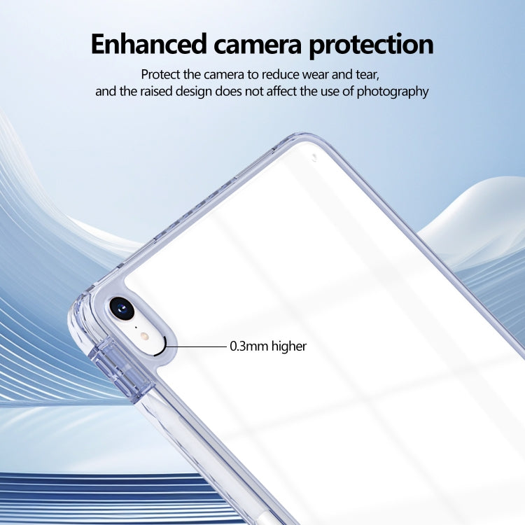 For iPad 2025 / 2022 Acrylic Hybrid TPU Tablet Case with Pen Slot