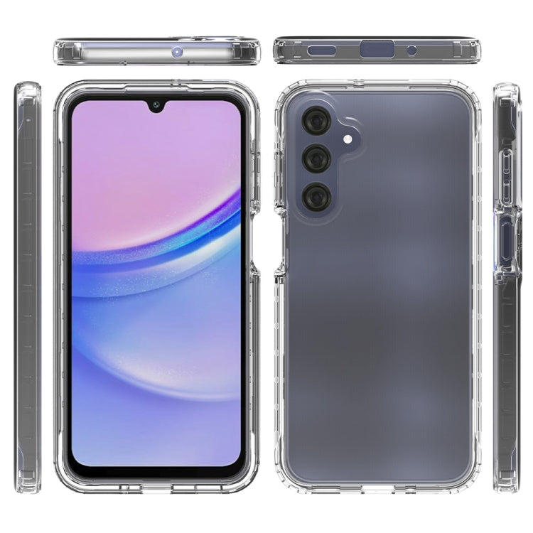 For Samsung Galaxy A16 5G Clear TPU Hybrid PC Shockproof Phone Case - Transparent