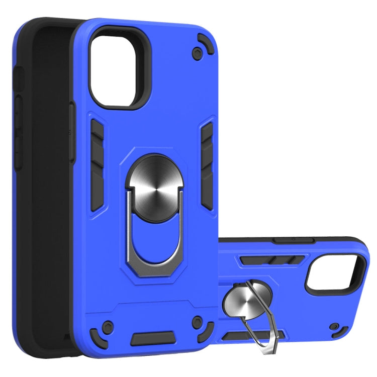 For iPhone 12 mini 2 in 1 Armour Series PC + TPU Protective Case with Ring Holder