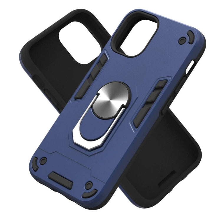 For iPhone 12 mini 2 in 1 Armour Series PC + TPU Protective Case with Ring Holder