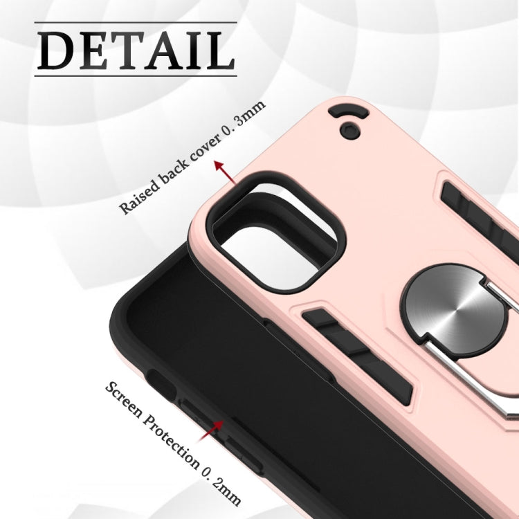 For iPhone 12 mini 2 in 1 Armour Series PC + TPU Protective Case with Ring Holder