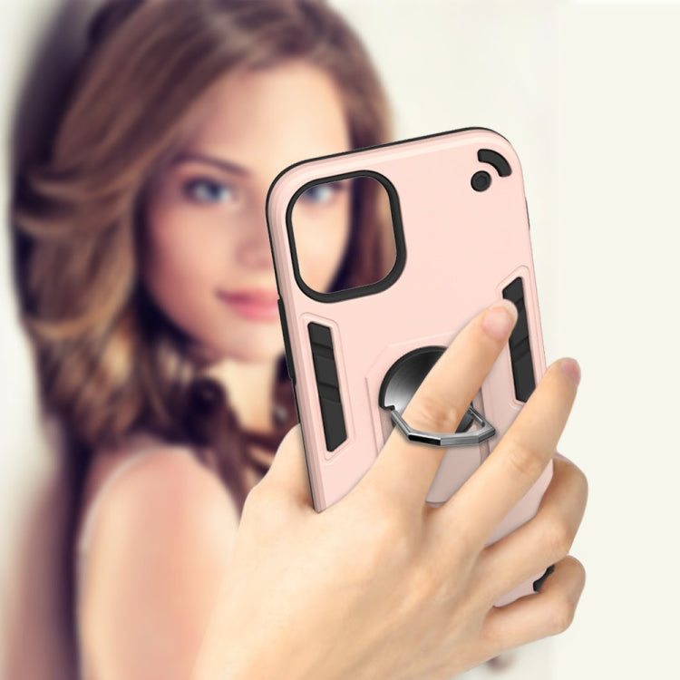 For iPhone 12 mini 2 in 1 Armour Series PC + TPU Protective Case with Ring Holder