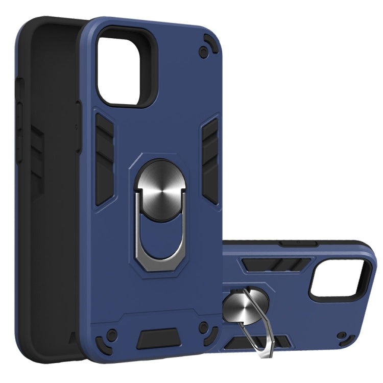 For iPhone 12 / 12 Pro 2 in 1 Armour Series PC + TPU Protective Case with Ring Holder