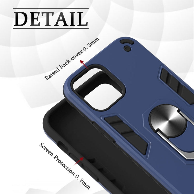 For iPhone 12 / 12 Pro 2 in 1 Armour Series PC + TPU Protective Case with Ring Holder