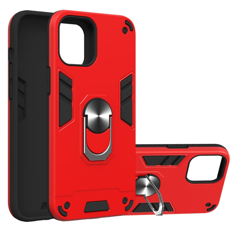 For iPhone 12 Pro Max 2 in 1 Armour Series PC + TPU Protective Case with Ring Holder