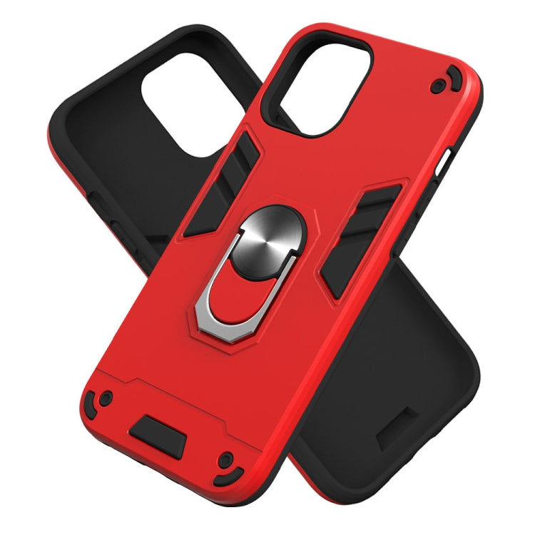 For iPhone 12 Pro Max 2 in 1 Armour Series PC + TPU Protective Case with Ring Holder