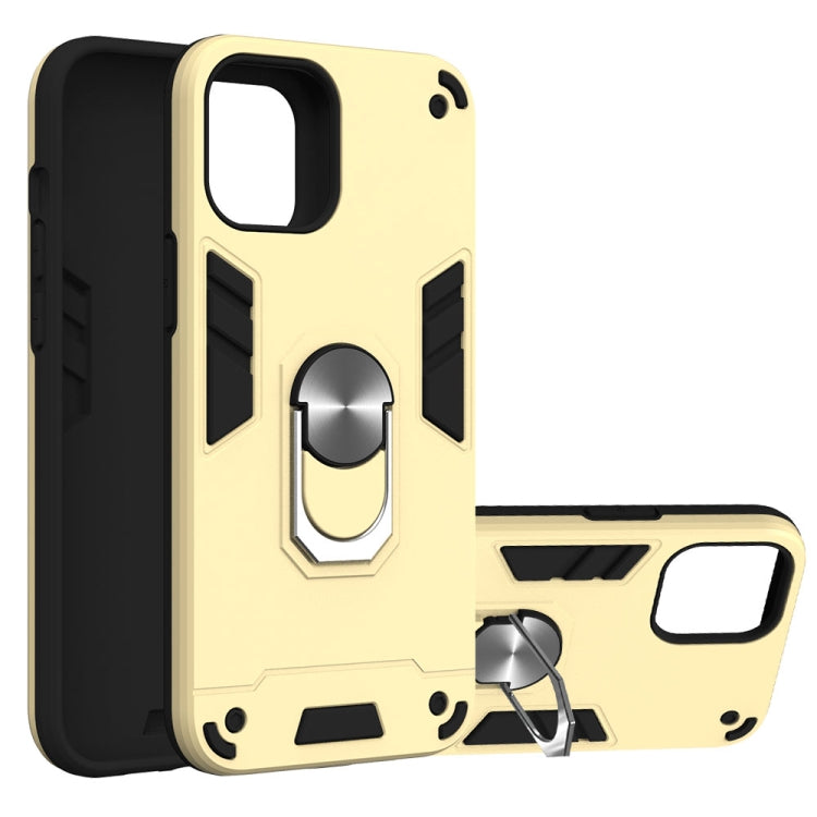 For iPhone 12 Pro Max 2 in 1 Armour Series PC + TPU Protective Case with Ring Holder