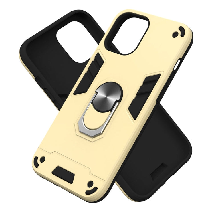For iPhone 12 Pro Max 2 in 1 Armour Series PC + TPU Protective Case with Ring Holder