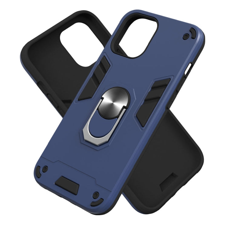 For iPhone 12 Pro Max 2 in 1 Armour Series PC + TPU Protective Case with Ring Holder