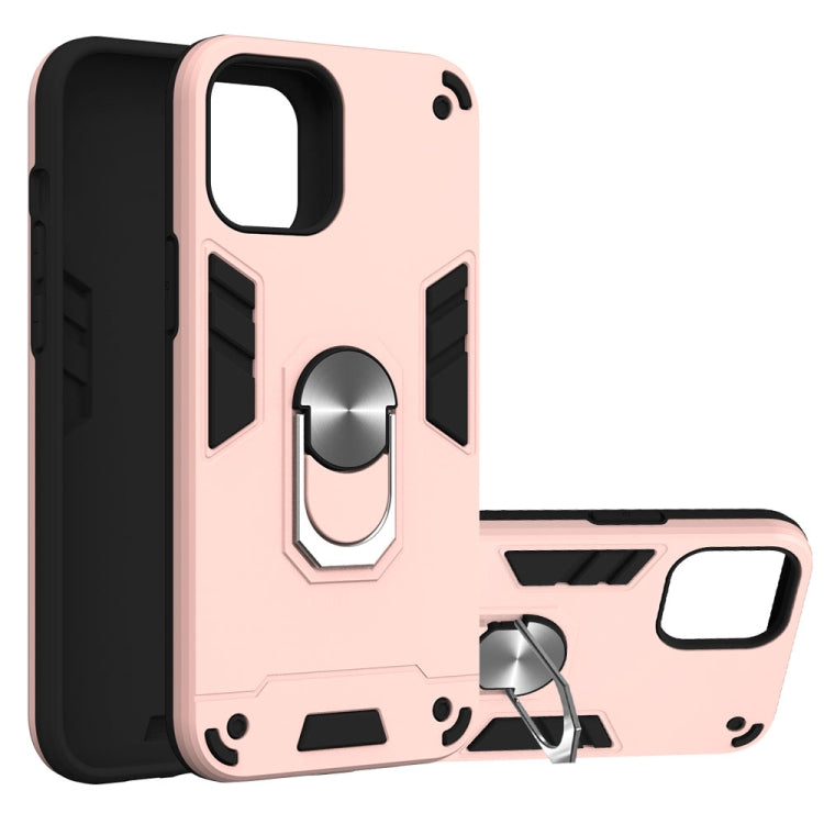 For iPhone 12 Pro Max 2 in 1 Armour Series PC + TPU Protective Case with Ring Holder