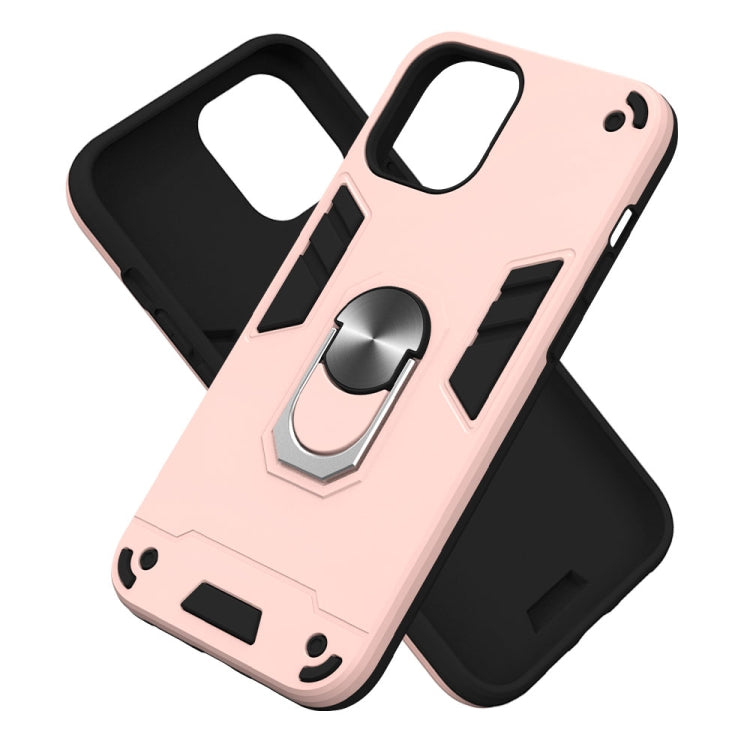 For iPhone 12 Pro Max 2 in 1 Armour Series PC + TPU Protective Case with Ring Holder
