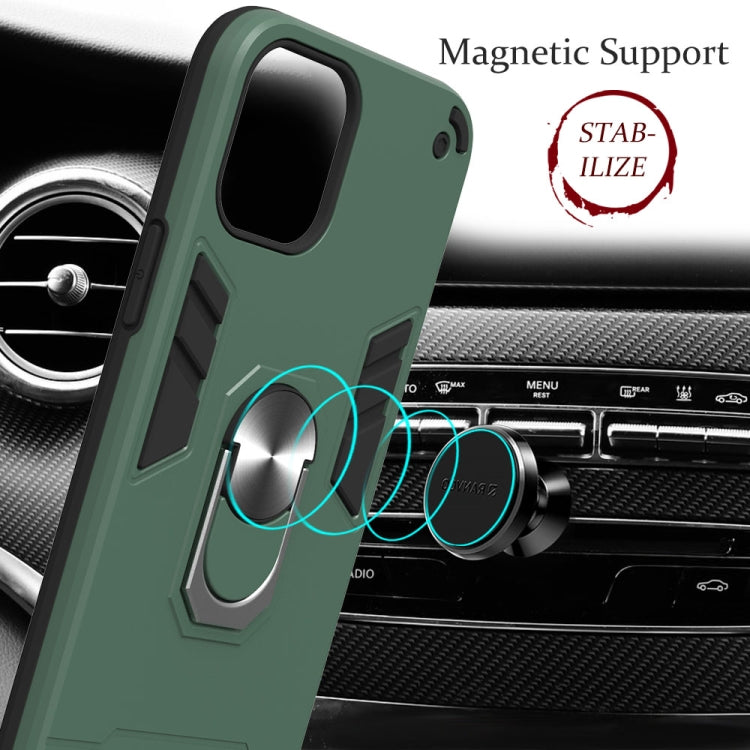 For iPhone 12 Pro Max 2 in 1 Armour Series PC + TPU Protective Case with Ring Holder