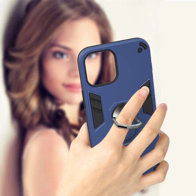 For iPhone 12 Pro Max 2 in 1 Armour Series PC + TPU Protective Case with Ring Holder