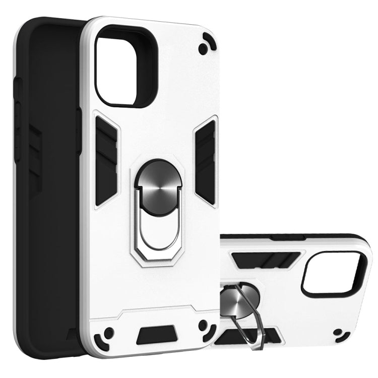 For iPhone 12 Pro Max 2 in 1 Armour Series PC + TPU Protective Case with Ring Holder