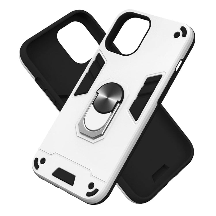 For iPhone 12 Pro Max 2 in 1 Armour Series PC + TPU Protective Case with Ring Holder