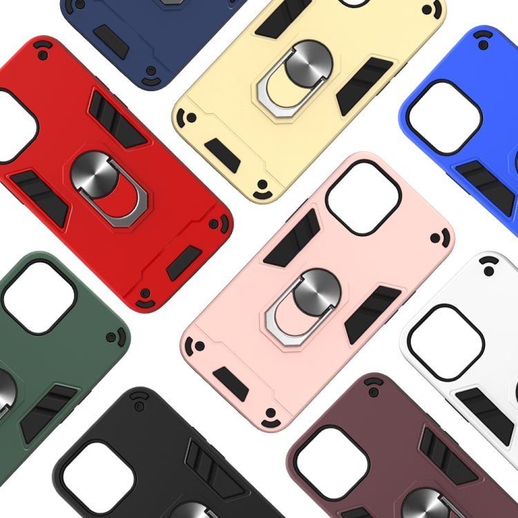 For iPhone 12 Pro Max 2 in 1 Armour Series PC + TPU Protective Case with Ring Holder