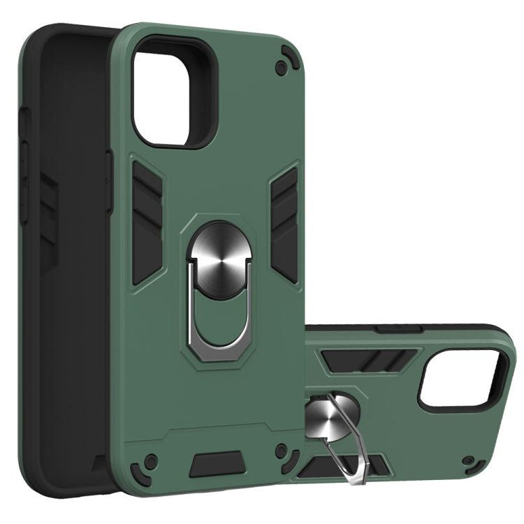 For iPhone 12 Pro Max 2 in 1 Armour Series PC + TPU Protective Case with Ring Holder