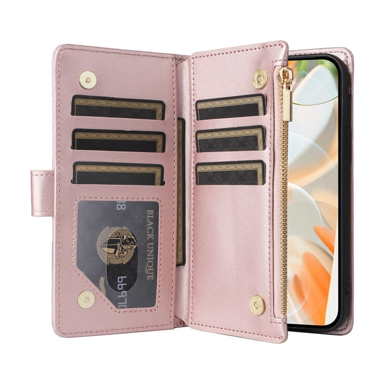 For Google Pixel 9 / 9 Pro Crossbody Zipper Wallet Rhombus Leather Phone Case