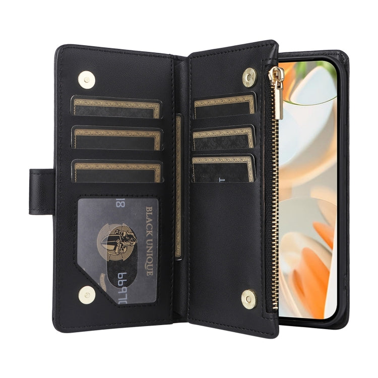 For Google Pixel 9 / 9 Pro Crossbody Zipper Wallet Rhombus Leather Phone Case