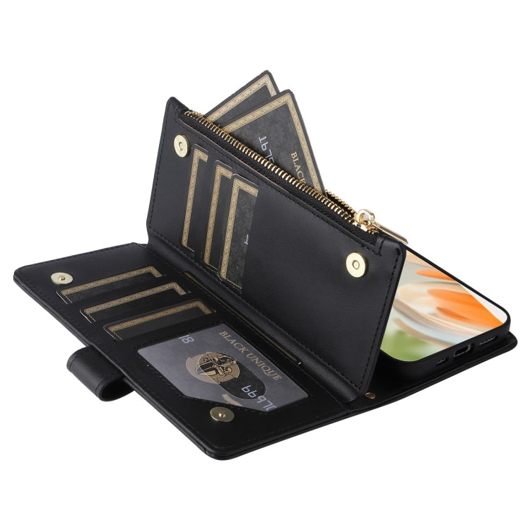For Google Pixel 9 / 9 Pro Crossbody Zipper Wallet Rhombus Leather Phone Case