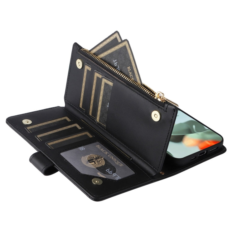 For Google Pixel 9 Pro XL Crossbody Zipper Wallet Rhombus Leather Phone Case