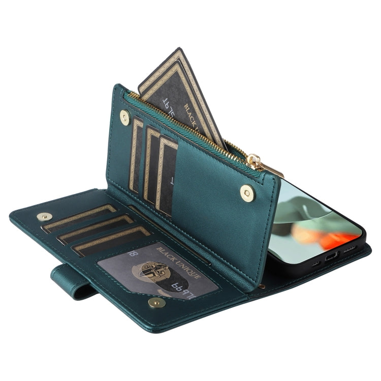 For Google Pixel 9 Pro XL Crossbody Zipper Wallet Rhombus Leather Phone Case