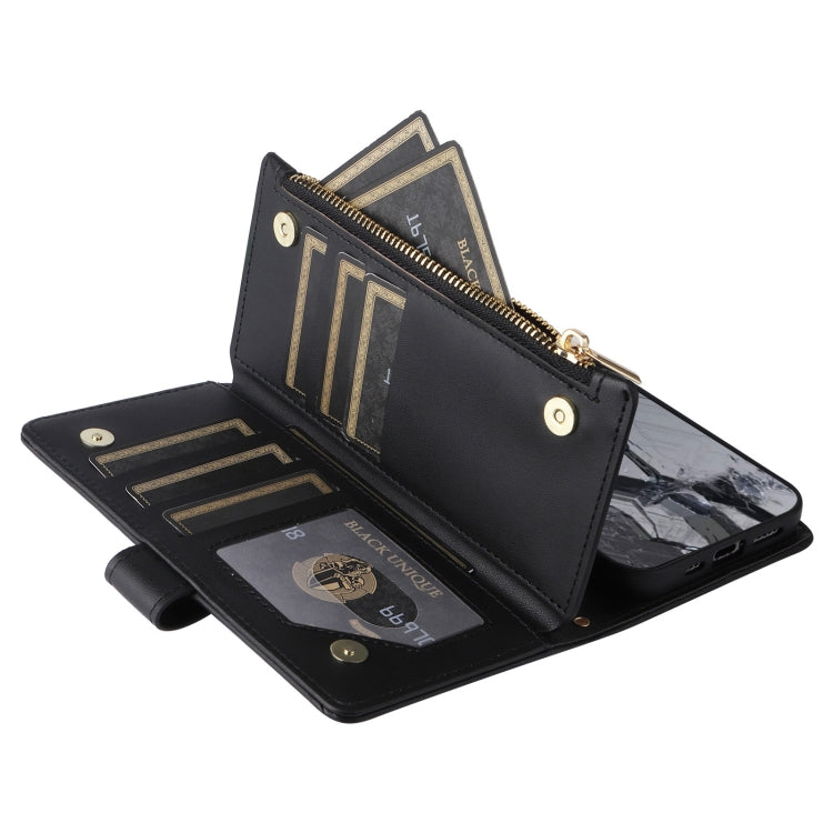 For Google Pixel 8 Pro Crossbody Zipper Wallet Rhombus Leather Phone Case