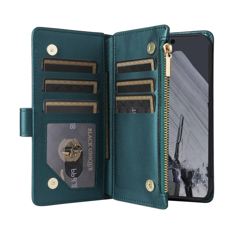 For Google Pixel 8 Pro Crossbody Zipper Wallet Rhombus Leather Phone Case