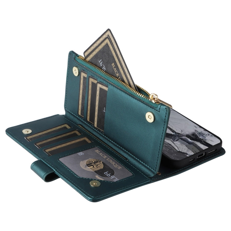 For Google Pixel 8 Pro Crossbody Zipper Wallet Rhombus Leather Phone Case