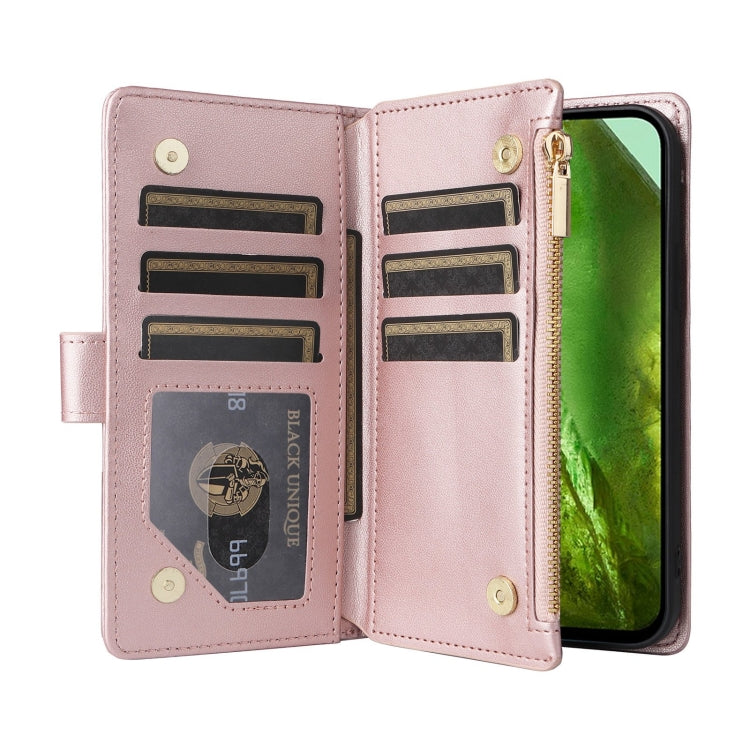 For Google Pixel 8a Crossbody Zipper Wallet Rhombus Leather Phone Case