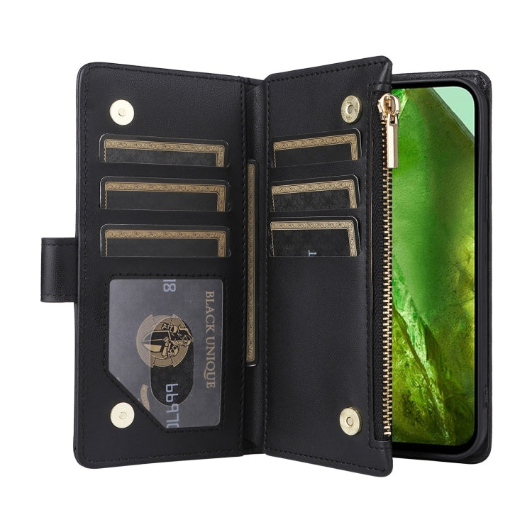 For Google Pixel 8a Crossbody Zipper Wallet Rhombus Leather Phone Case