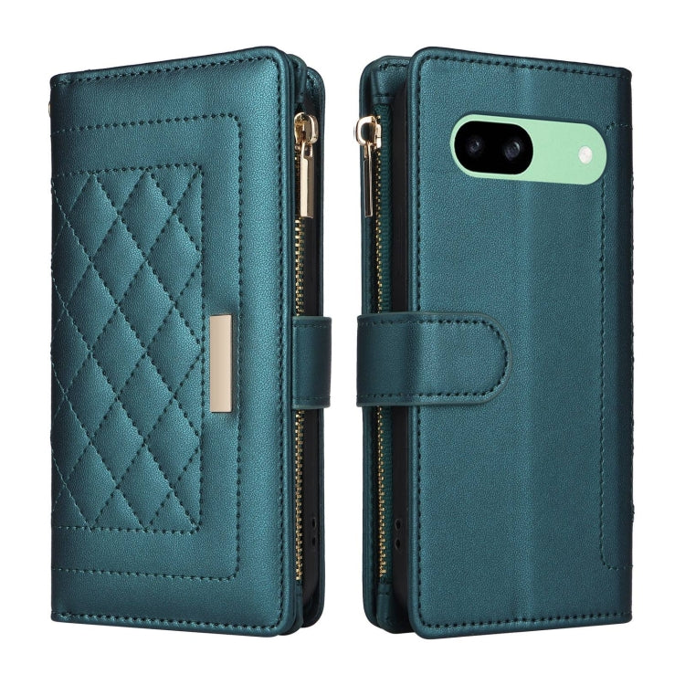For Google Pixel 8a Crossbody Zipper Wallet Rhombus Leather Phone Case