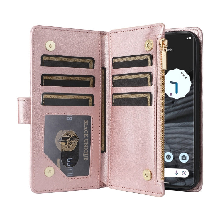 For Google Pixel 7 Crossbody Zipper Wallet Rhombus Leather Phone Case