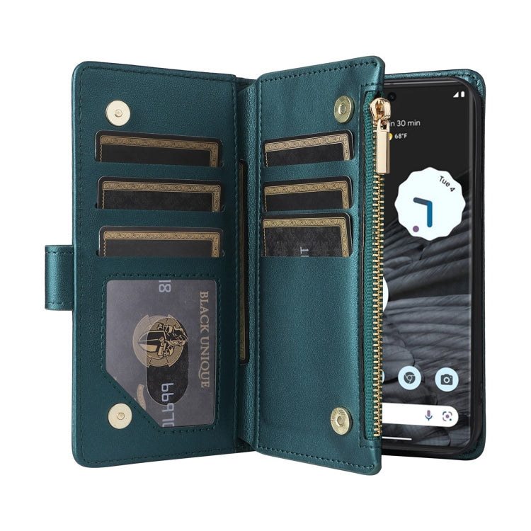 For Google Pixel 7 Crossbody Zipper Wallet Rhombus Leather Phone Case
