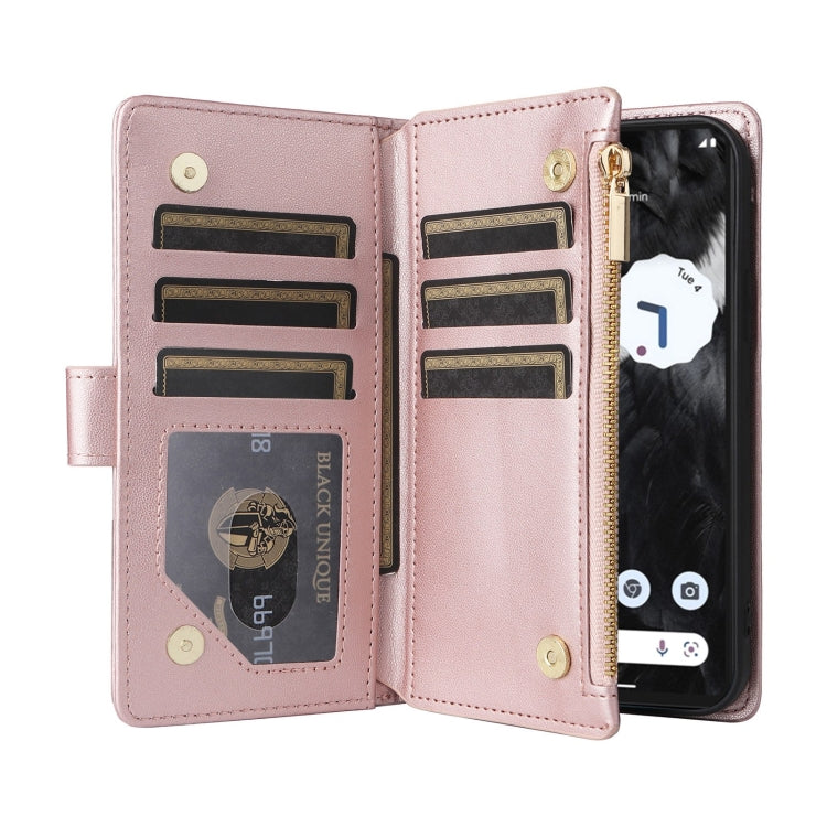 For Google Pixel 7 Pro Crossbody Zipper Wallet Rhombus Leather Phone Case