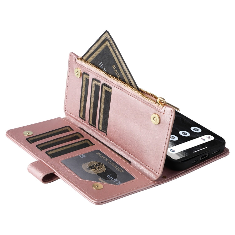 For Google Pixel 7 Pro Crossbody Zipper Wallet Rhombus Leather Phone Case