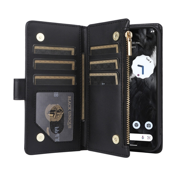 For Google Pixel 7 Pro Crossbody Zipper Wallet Rhombus Leather Phone Case