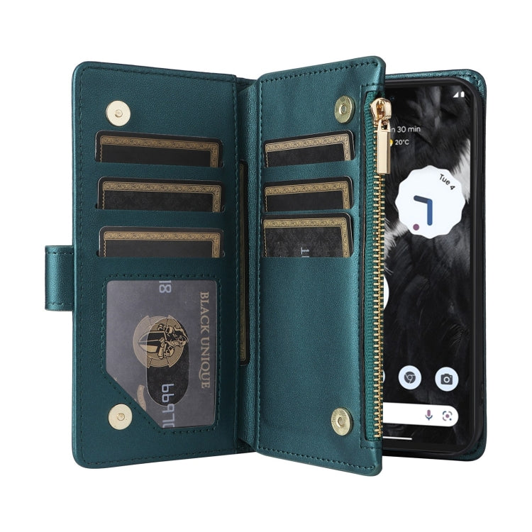 For Google Pixel 7 Pro Crossbody Zipper Wallet Rhombus Leather Phone Case