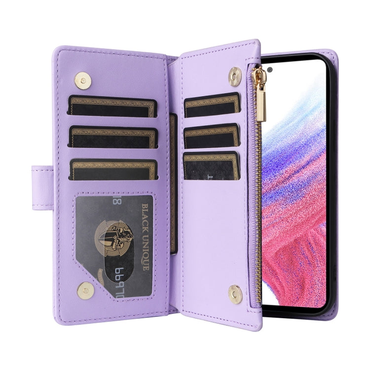 For Samsung Galaxy A13 5G / 4G Crossbody Zipper Wallet Rhombus Leather Phone Case