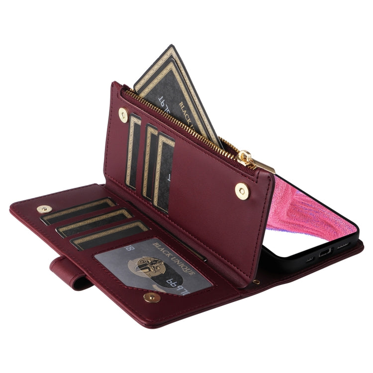 For Samsung Galaxy A13 5G / 4G Crossbody Zipper Wallet Rhombus Leather Phone Case